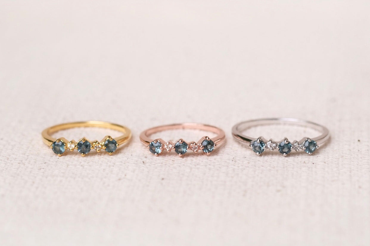 Sirine rings - Gray Bruma Spinel