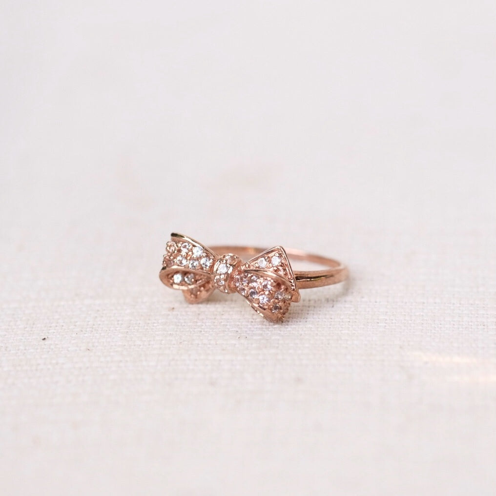 Bow Earrings - White Topaz