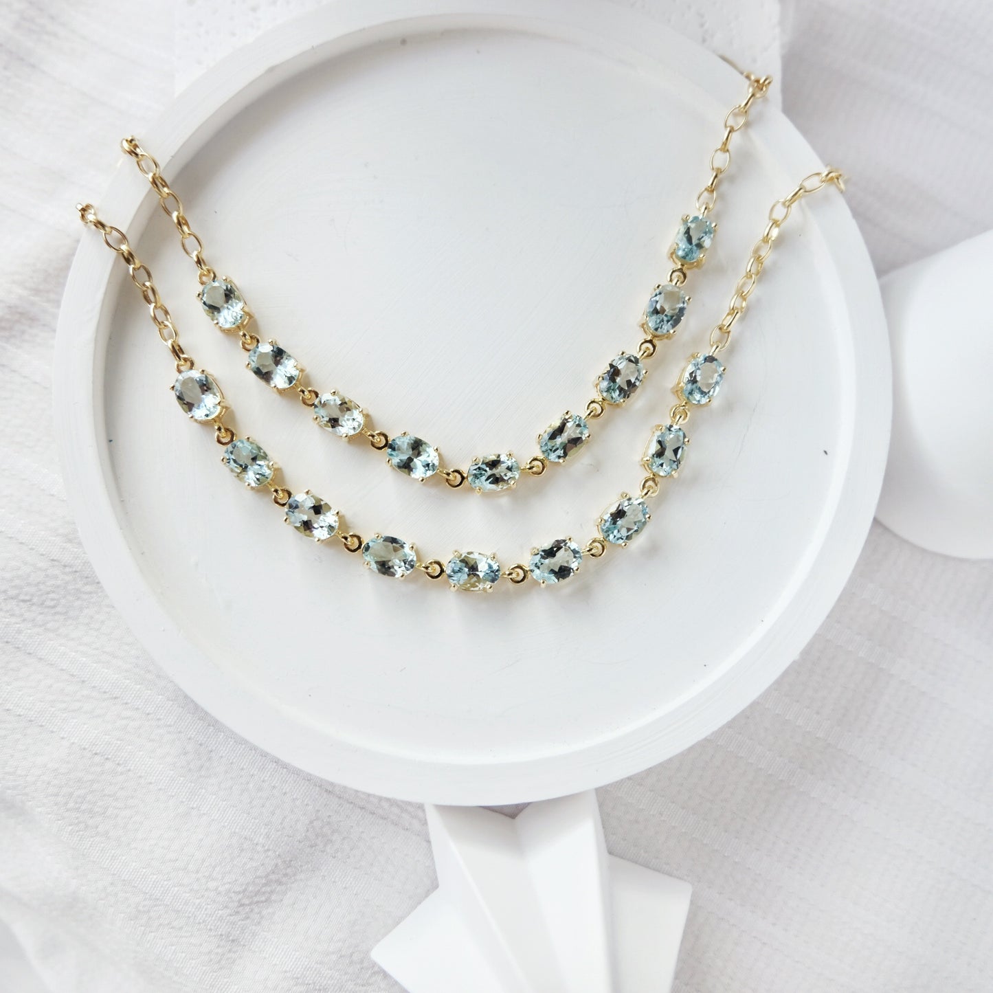 Claire Bracelets - Aquamarine