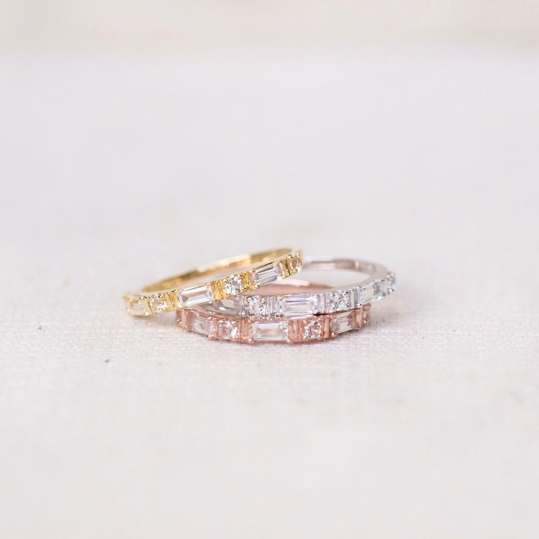 Camille Rings - White Topaz