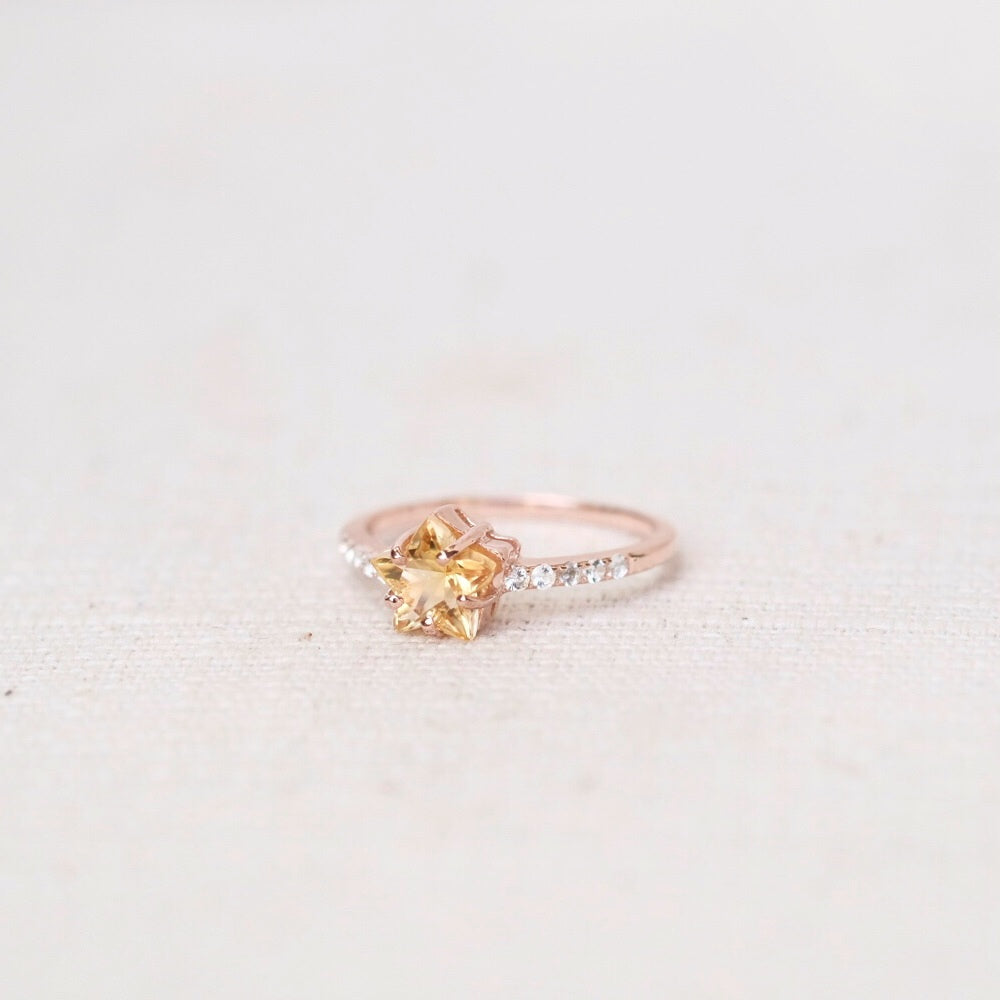 Aglae Star Rings - Citrine