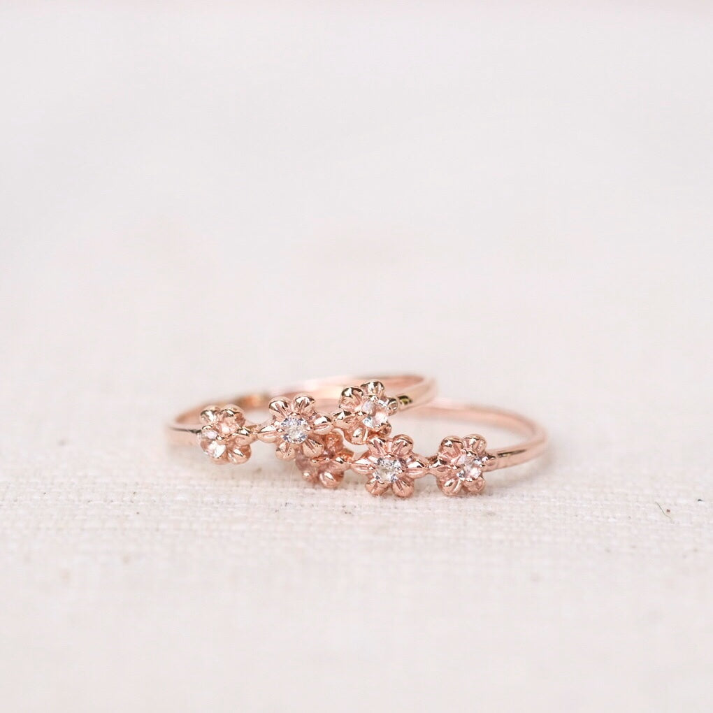 Daisy Rings - White Topaz