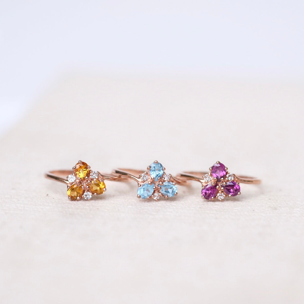 Aimee Rings - Rhodolite