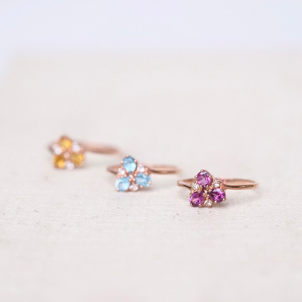 Aimee Rings - Sky Blue Topaz