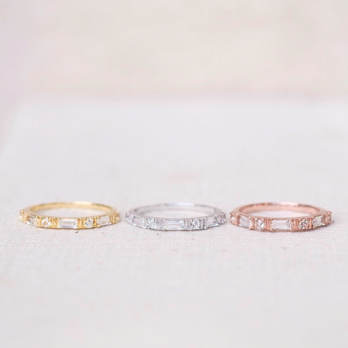 Camille Rings - White Topaz