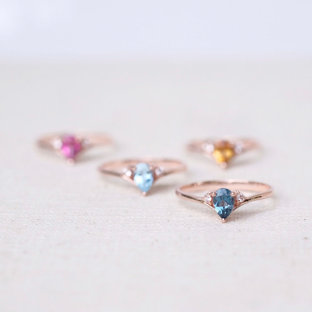 Ines Rings - London Blue Topaz