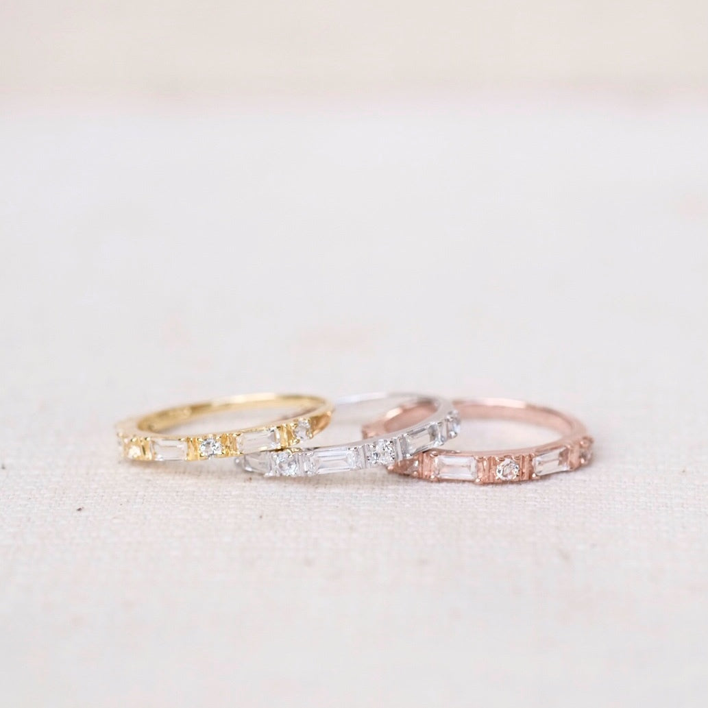 Camille Rings - White Topaz