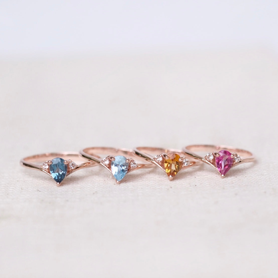 Ines Rings - London Blue Topaz