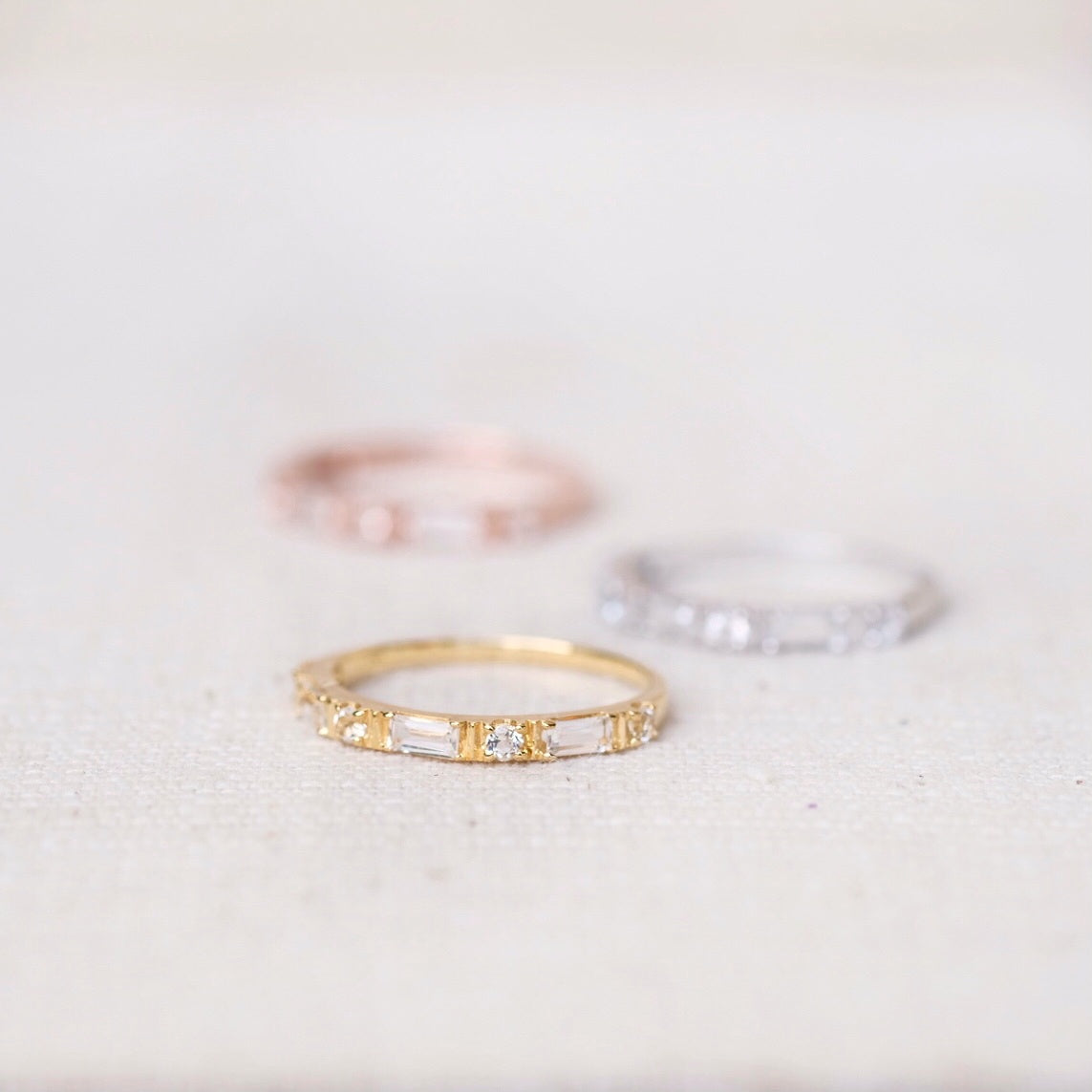 Camille Rings - White Topaz