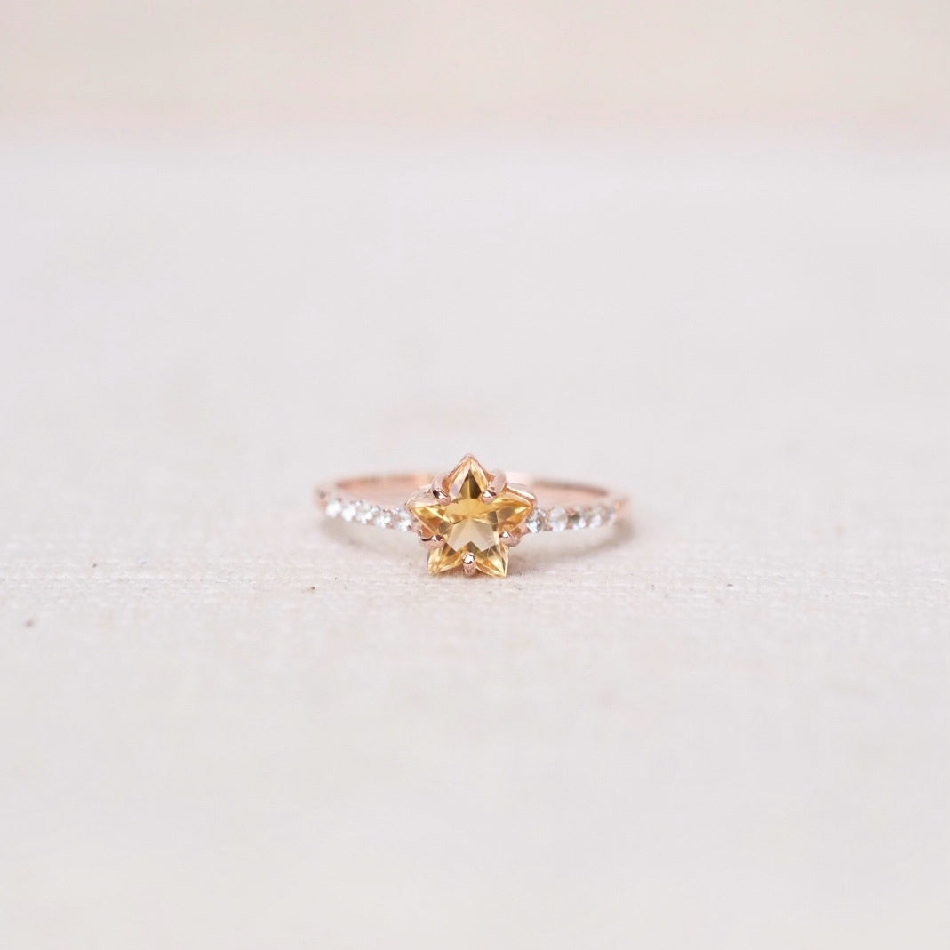 Aglae Star Rings - Citrine
