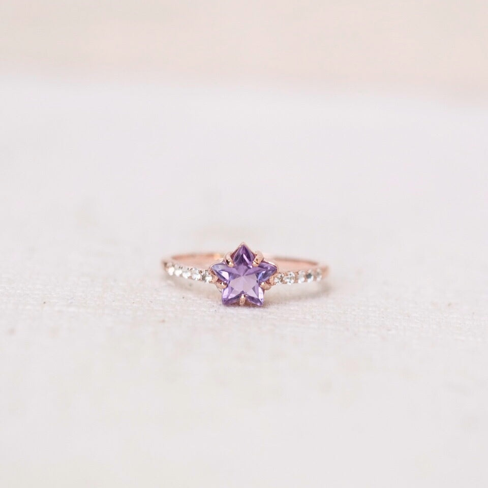 Aglae Star Rings - Amethyst