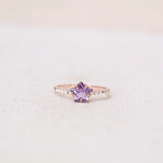 Aglae Star Rings - Amethyst