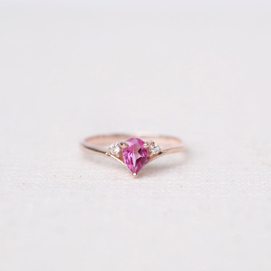 Ines Rings - Pink Topaz