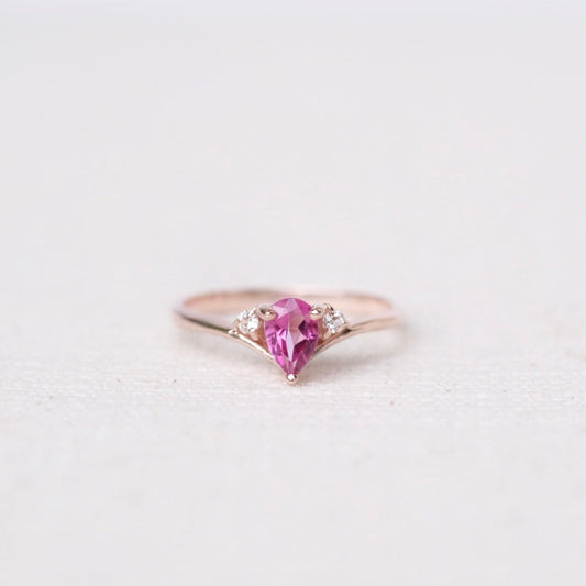 Ines Rings - Pink Topaz