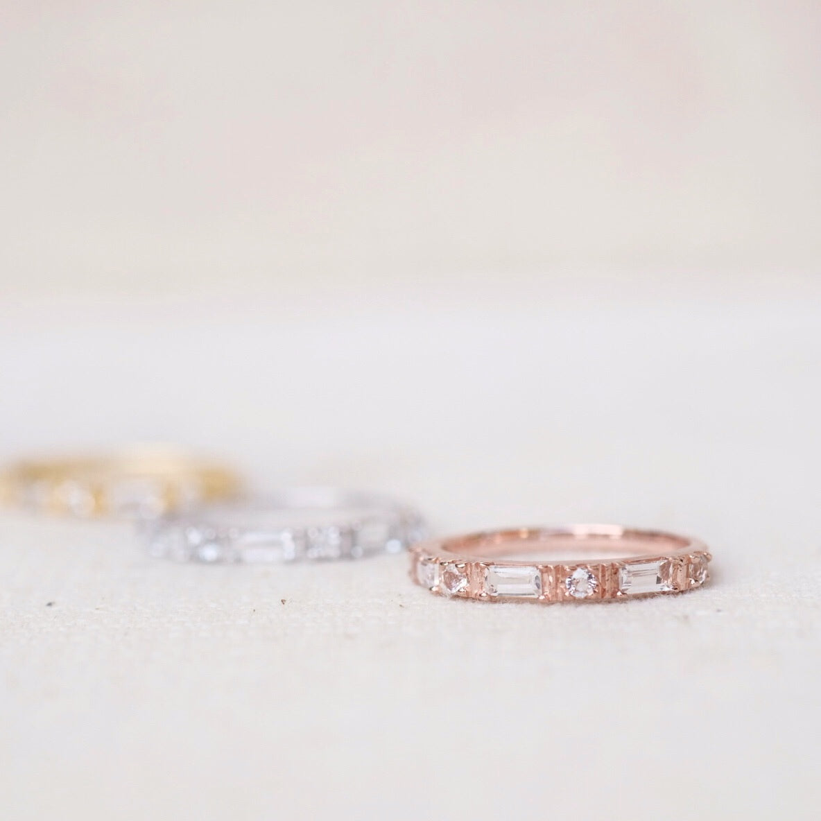 Camille Rings - White Topaz