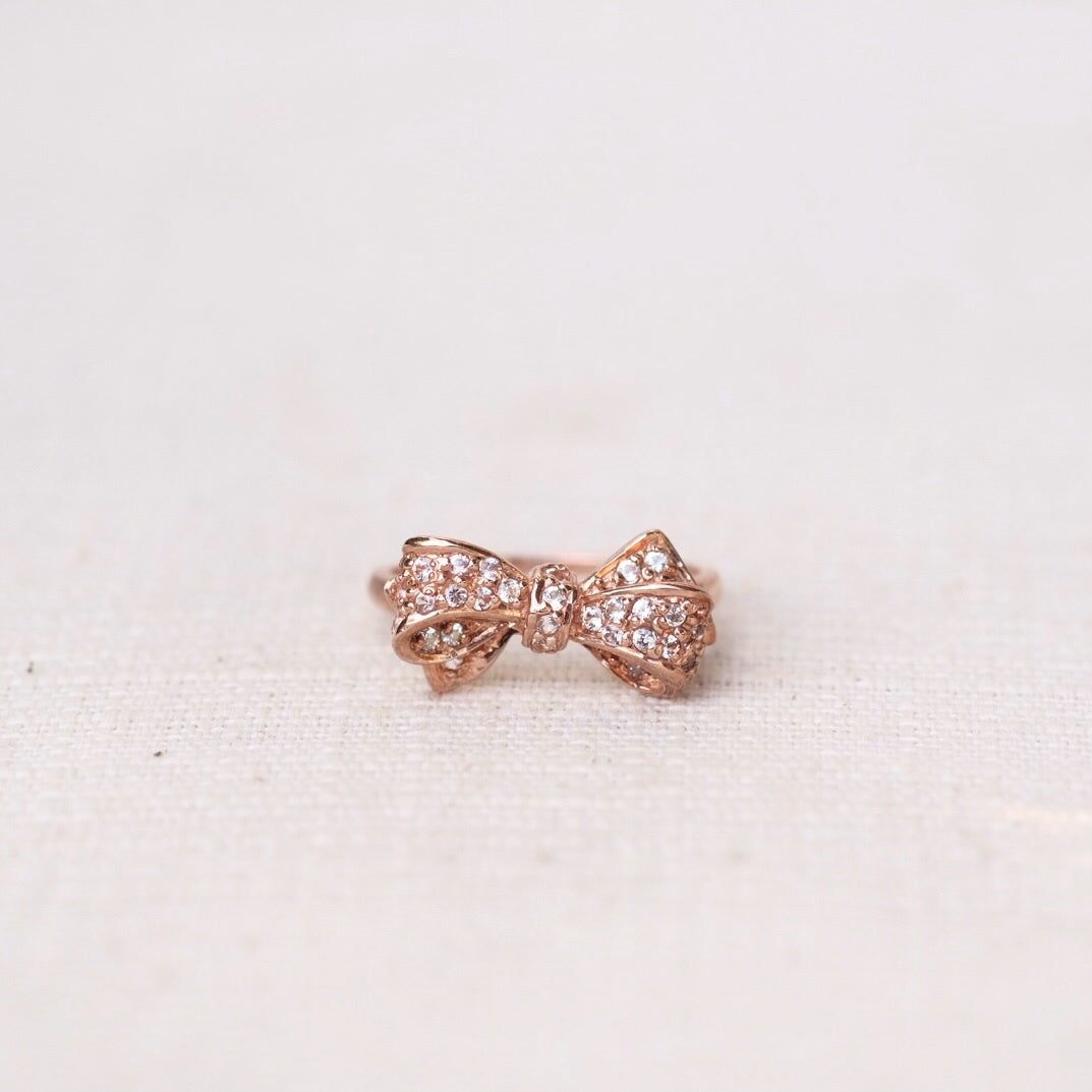 Bow Earrings - White Topaz