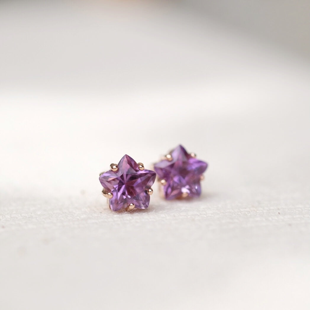 Aglae Star Earrings - Amethyst