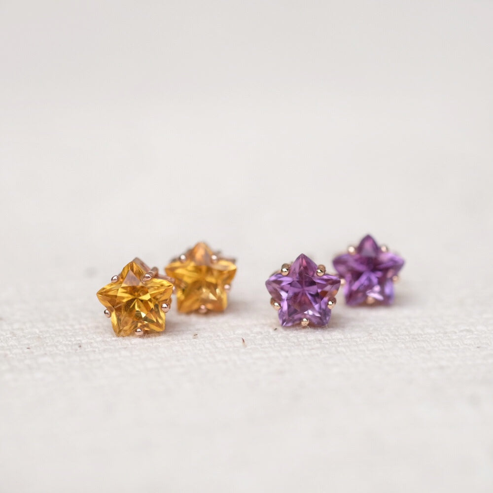 Aglae Star Earrings - Citrine