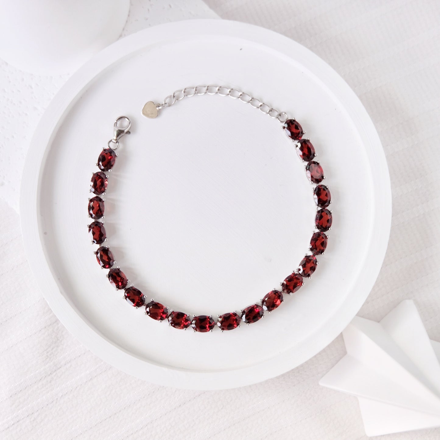 Eleanor Bracelets - Garnet
