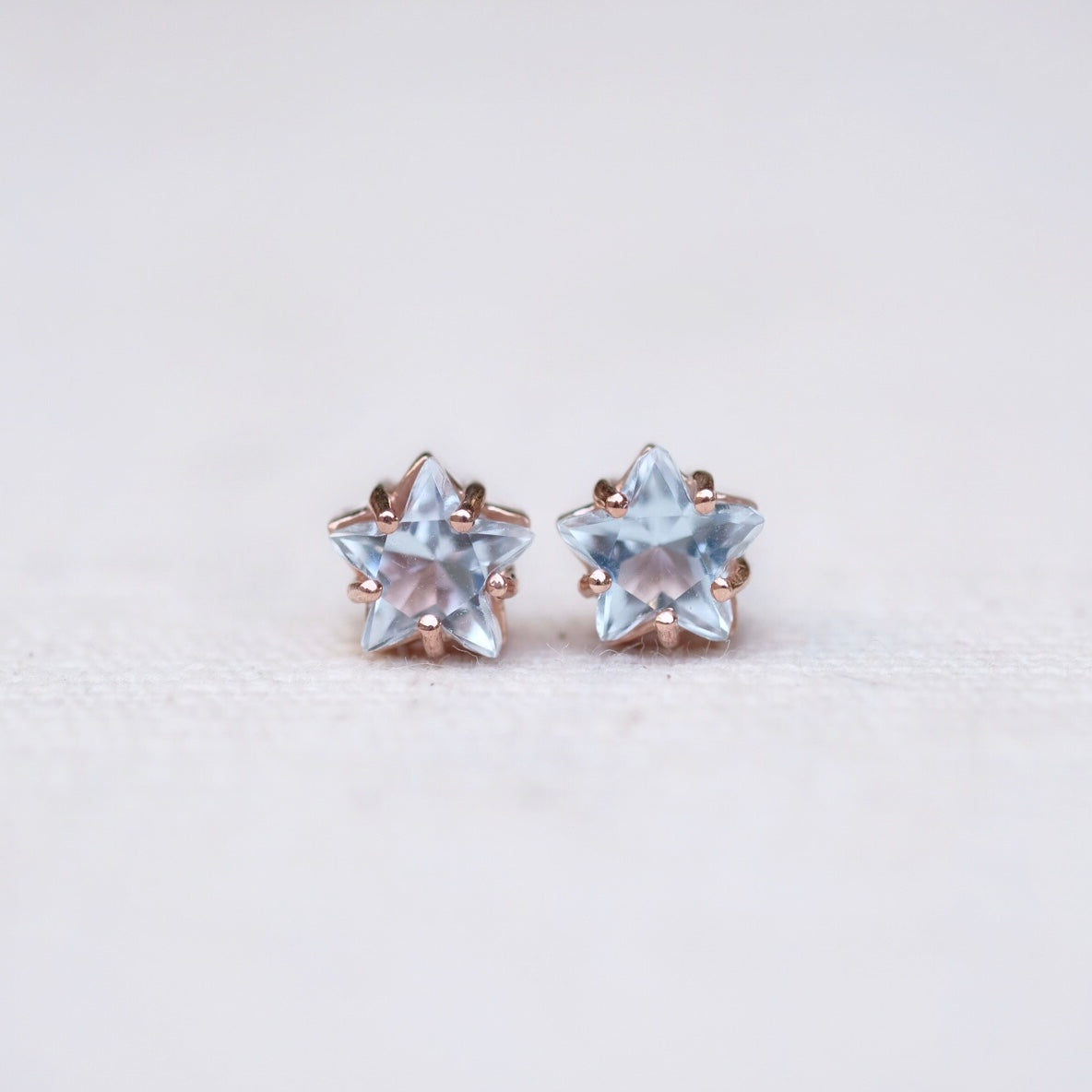 Aglae Star Earrings - Sky Blue Topaz
