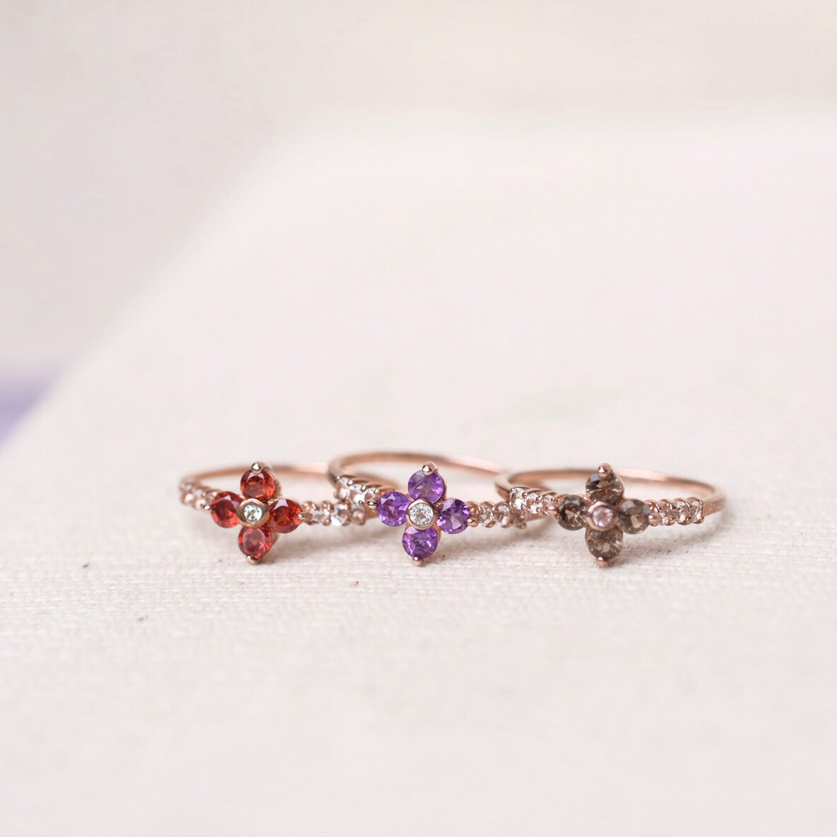 Felicite Rings - Garnet