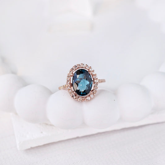 Damien Rings - London Blue Topaz