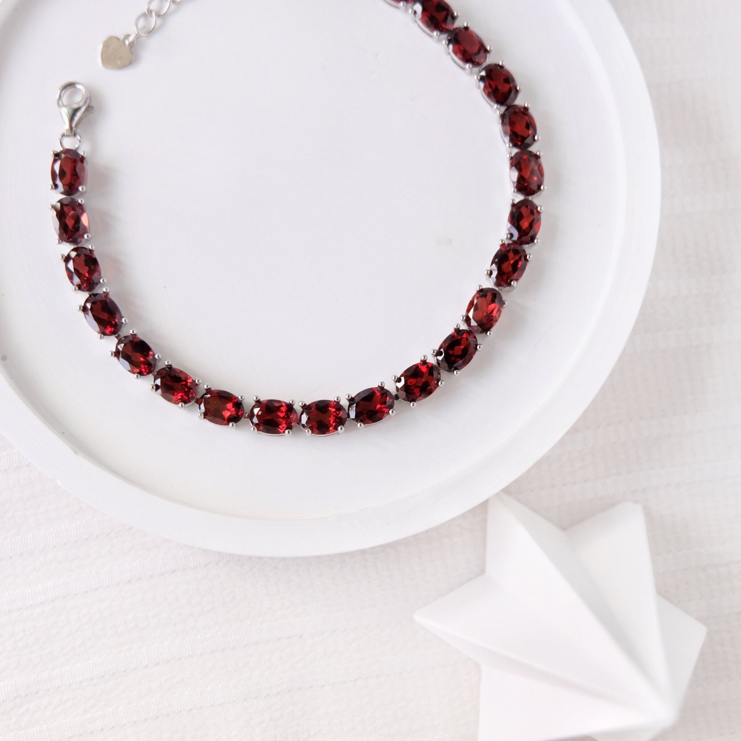 Eleanor Bracelets - Garnet