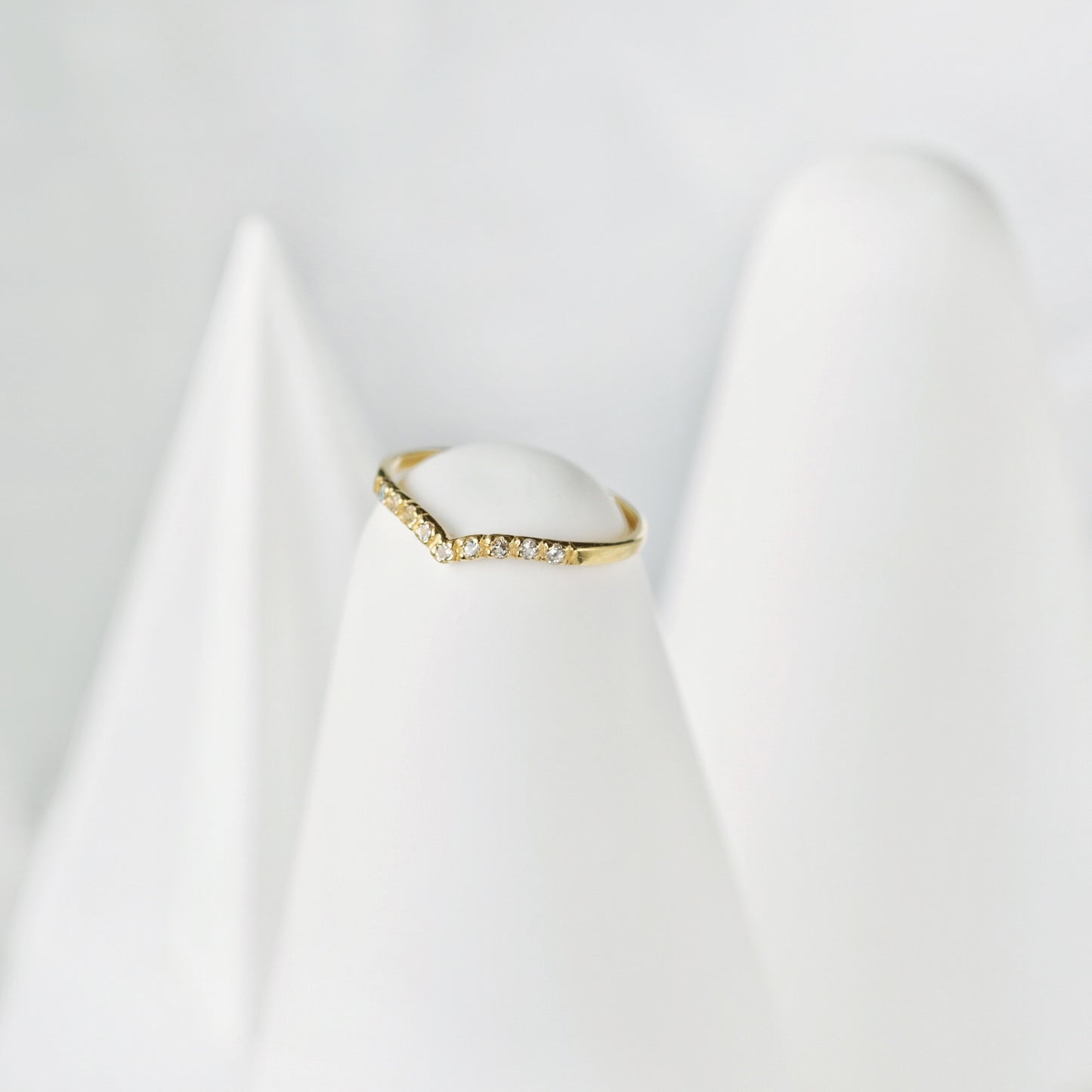 V Rings - White Topaz