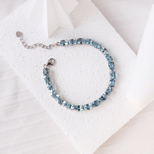 Eleanor Bracelets - Aquamarine Dark color