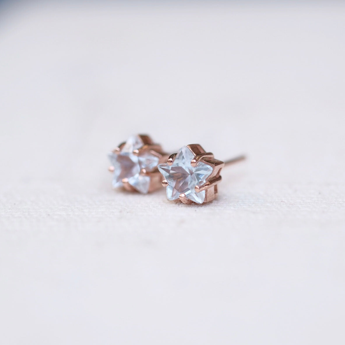Aglae Star Earrings - Sky Blue Topaz
