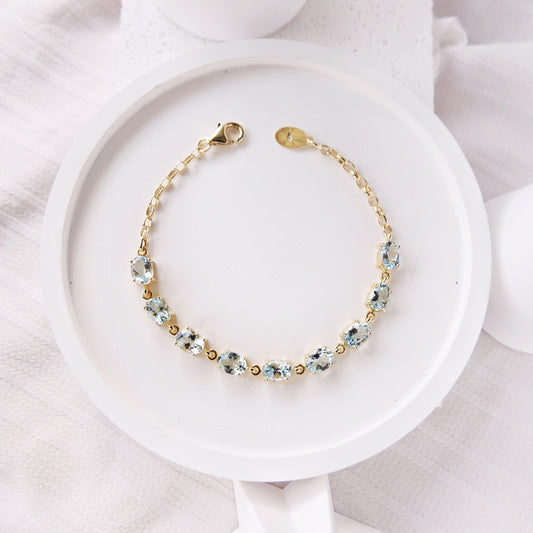 Claire Bracelets - Aquamarine